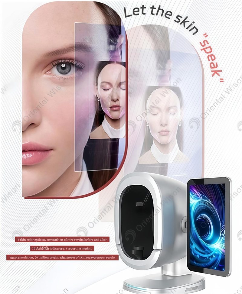 ¡Descubra cómo la máquina AI Skin Analyzer analiza la condición de su piel en 2 segundos!