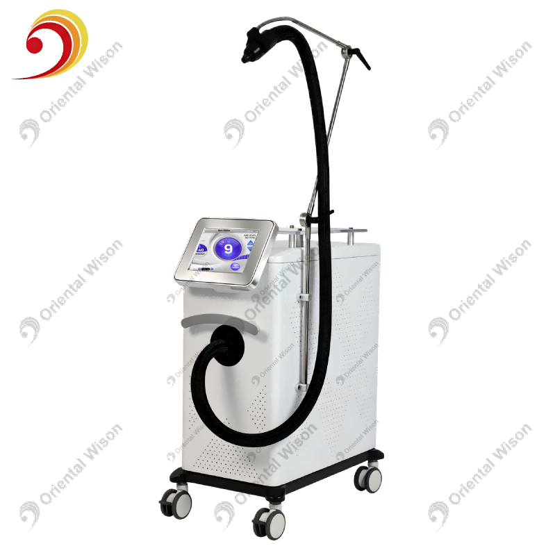 Tiempo de pantalla de 8 pulgadas que cuenta la máquina de belleza de enfriamiento de la piel del aire frío