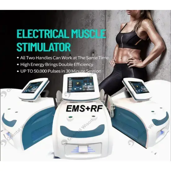 Máquina de belleza para moldear el cuerpo con estimulación muscular EMS + RF