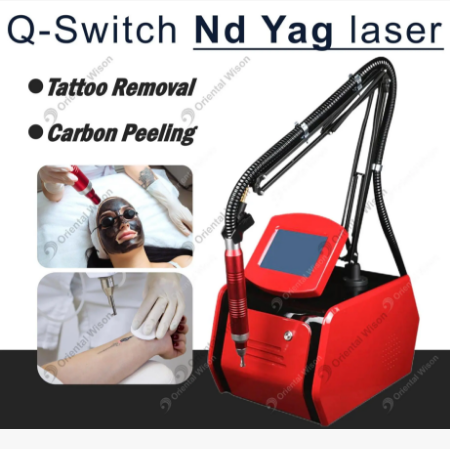 Máquina portátil de belleza de piel con láser ND YAG Q Switch